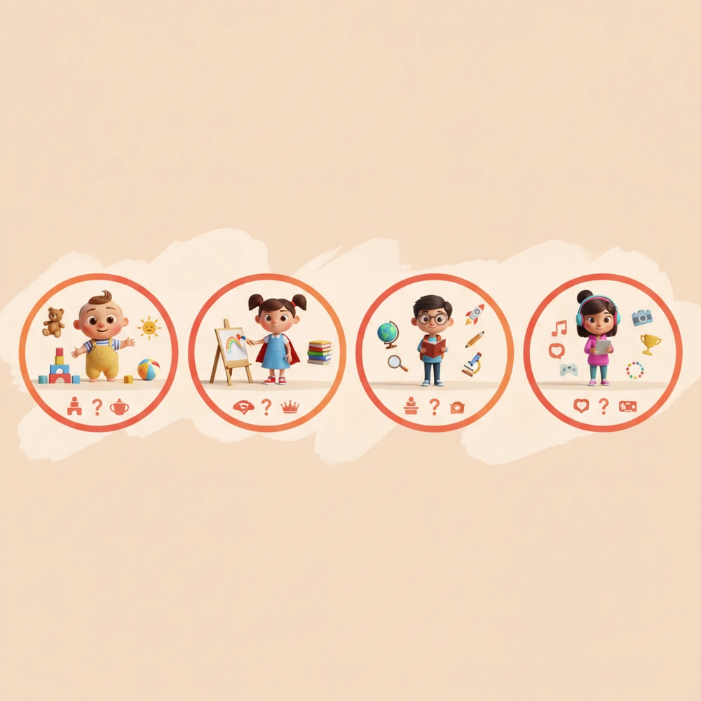 Infographic of conversation starters by age group for mealtime.