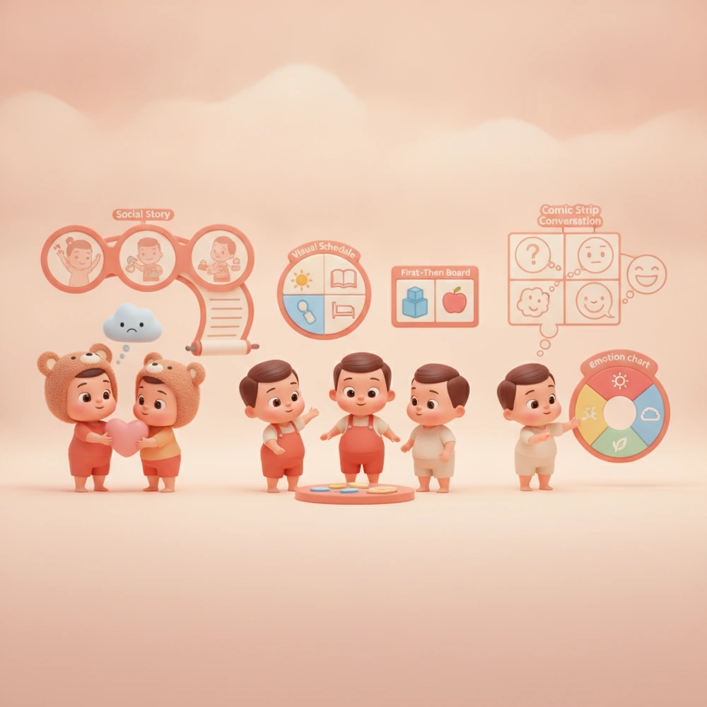 Infographic of various SEL tools for children.