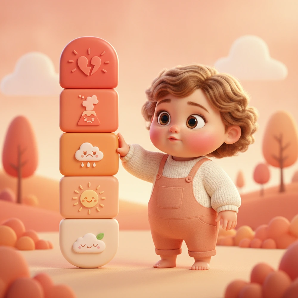 Emotion thermometer infographic for kids.