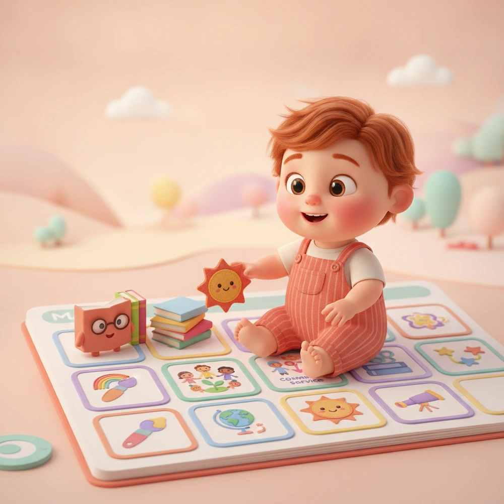 Colorful calendar with daily activities for Autism Acceptance Month.