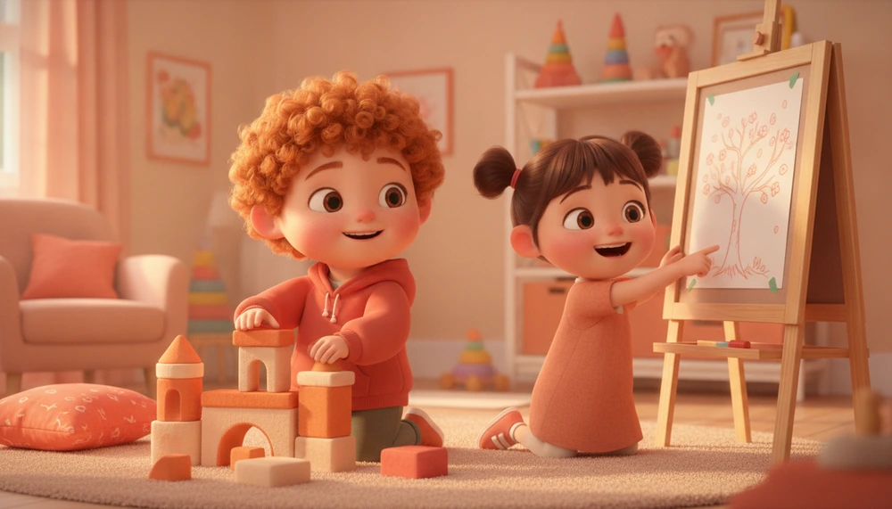 Children on a playdate, highlighting friendship and connection.