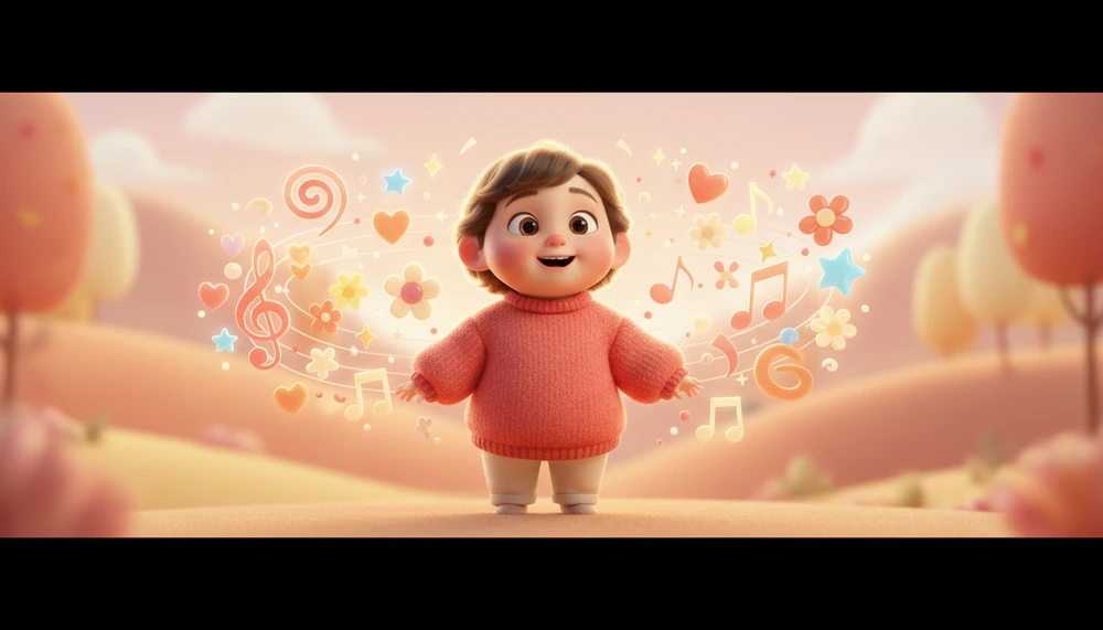 Autistic child humming with emotions, depicting self-awareness.