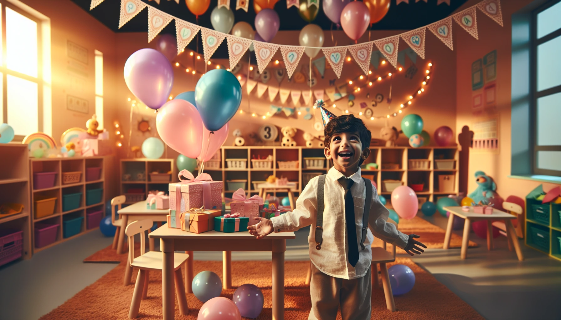 Illustration for: Today is a special day at school.