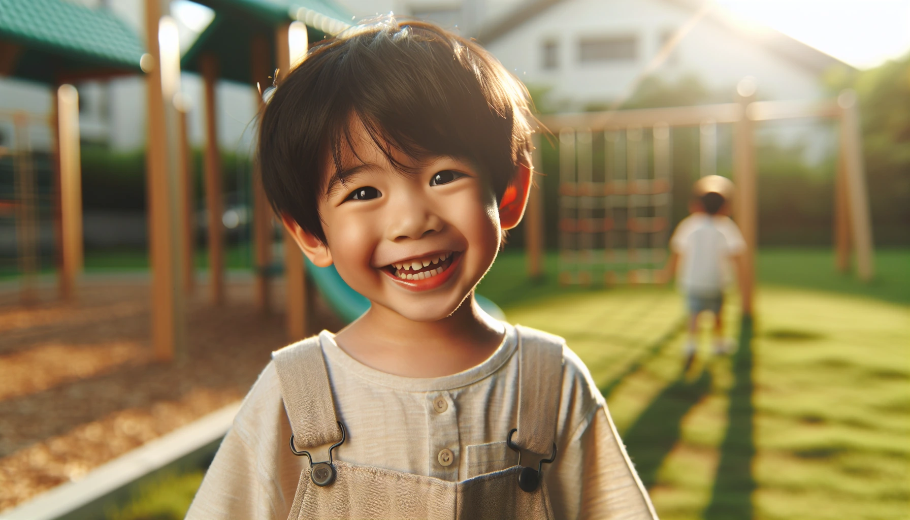 Illustration for: I saw my friend, Mia, at the playground.