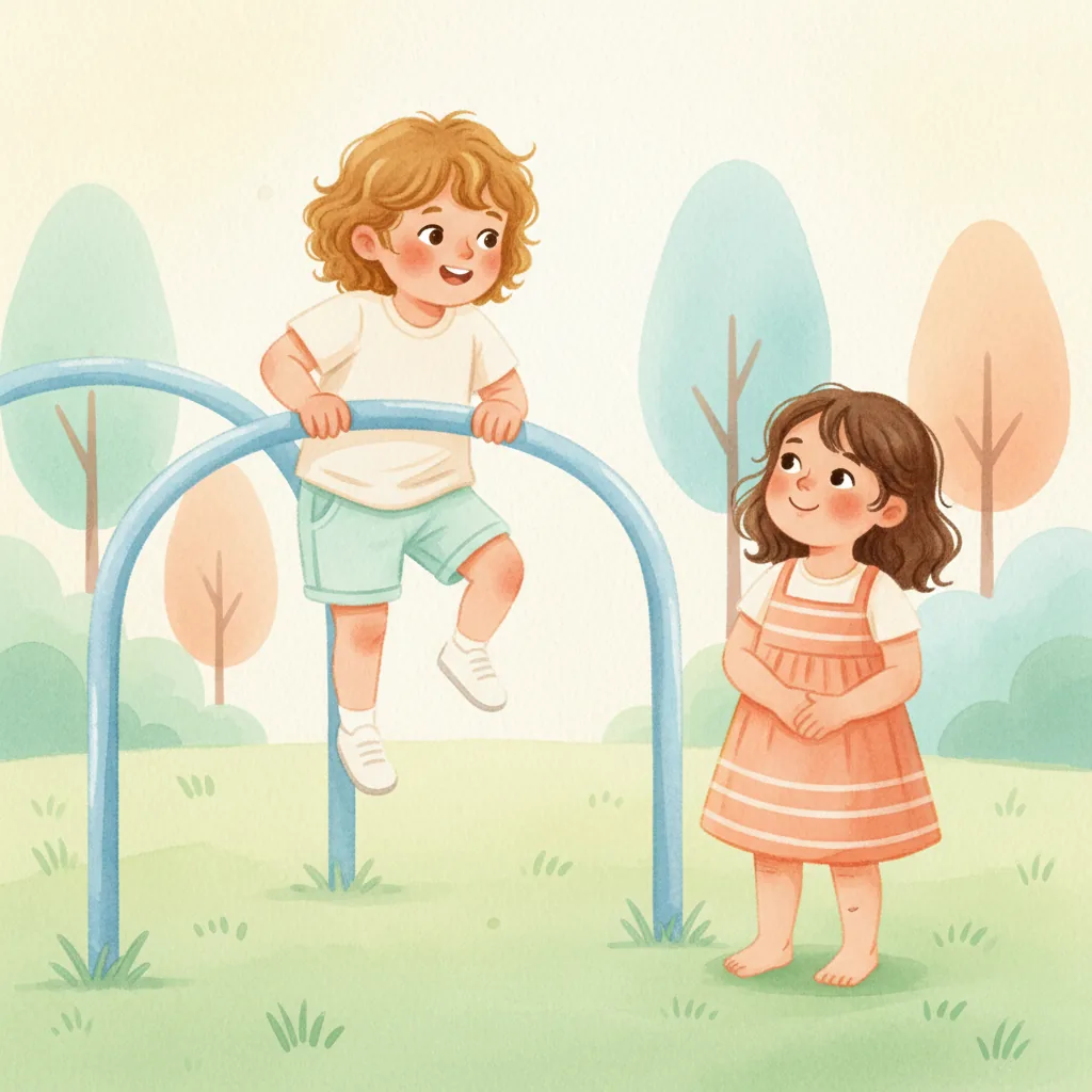 Illustration for: I was at the park.