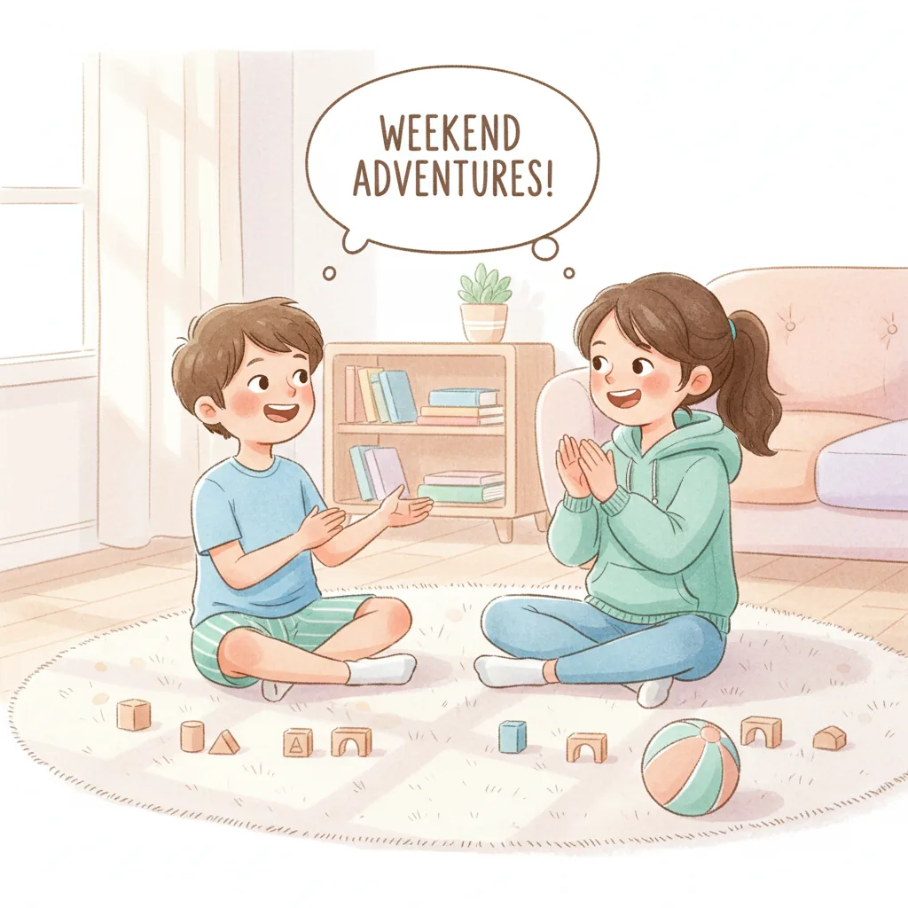 Illustration for: I have fun plans for the weekend.