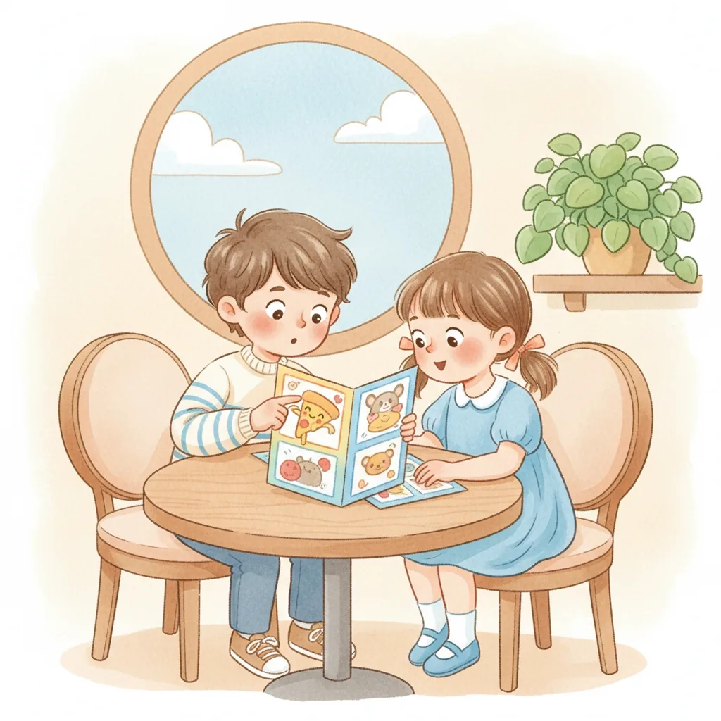 Illustration for: I saw a menu.