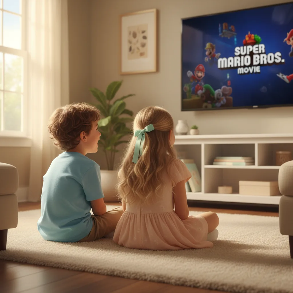 Illustration for: My friends wanted to watch Super Mario.